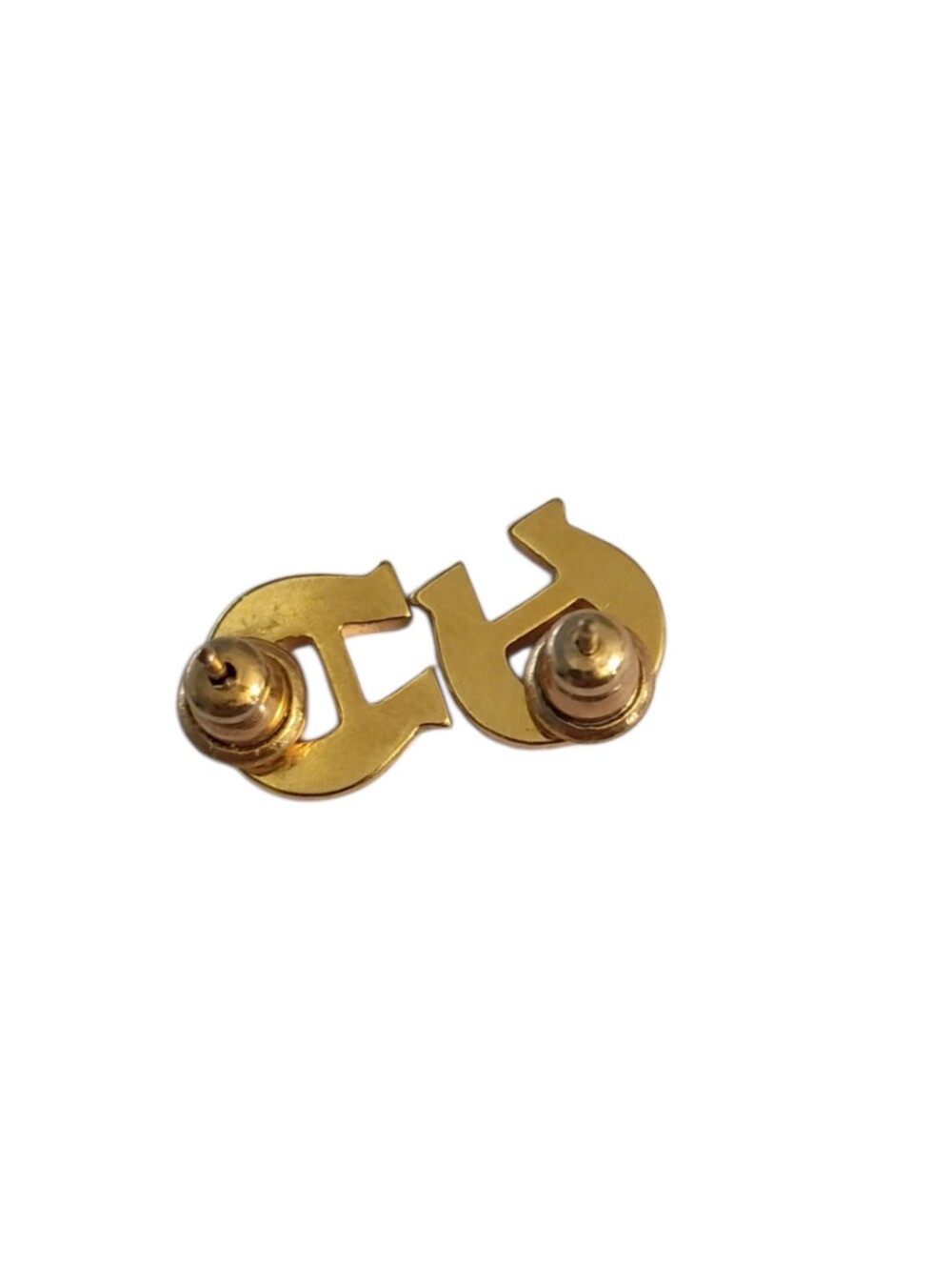 Aigner Vintage Gold Toned Stud Earrings